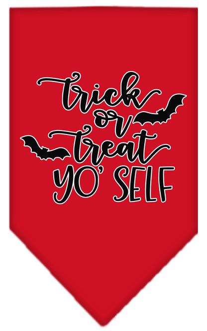 Halloween Pet and Dog Bandana Screen Printed, "Trick Or Treat Yo' Self"