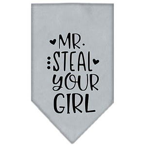 Pet and Dog Bandana Screen Printed, "Mr. Steal Your Girl"
