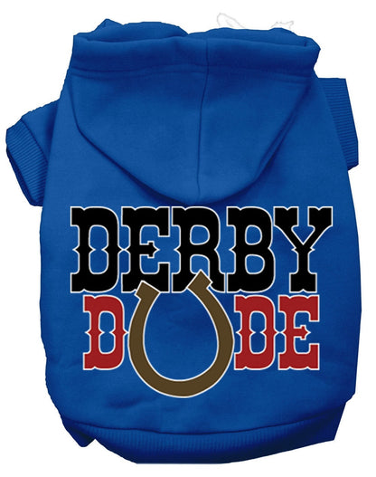 Pet, Dog & Cat Hoodie Screen Printed, "Derby Dude"