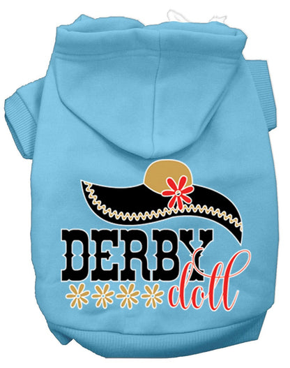 Pet, Dog & Cat Hoodie Screen Printed, "Derby Doll"