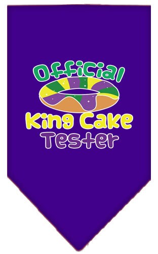 Pet and Dog Bandana Screen Printed, "King Cake Tester"