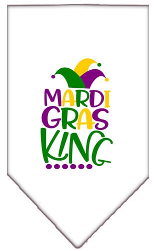 Pet and Dog Bandana Screen Printed, "Mardi Gras King"