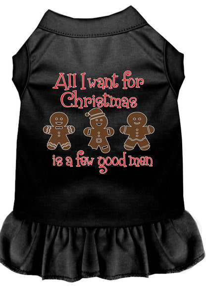 Christmas Pet Dog & Cat Dress Screen Printed, "All I Want For Christmas Is A Few Good Men"