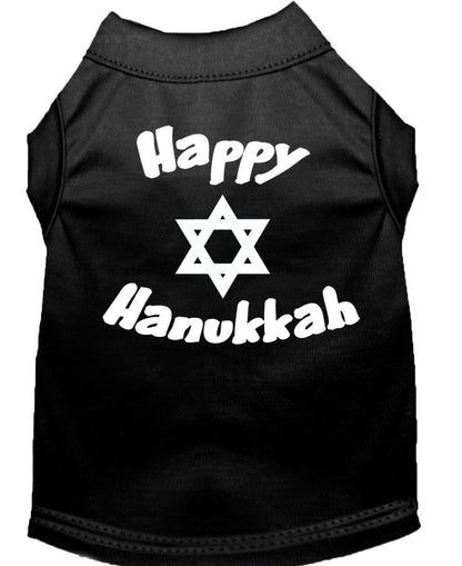 Hanukkah Pet Dog & Cat Shirt Screen Printed, "Happy Hanukkah"