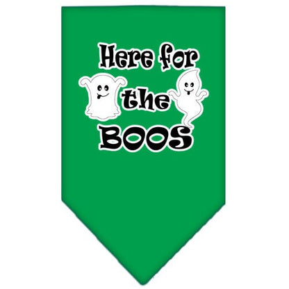 Halloween Pet and Dog Bandana Screen Printed, "Here For The Boos"