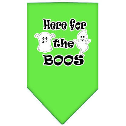 Halloween Pet and Dog Bandana Screen Printed, "Here For The Boos"