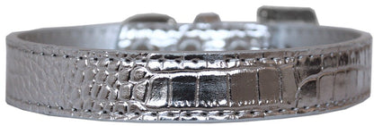 Dog, Puppy & Pet Designer Croc Collar, "Tulsa Plain 3/4" Wide"