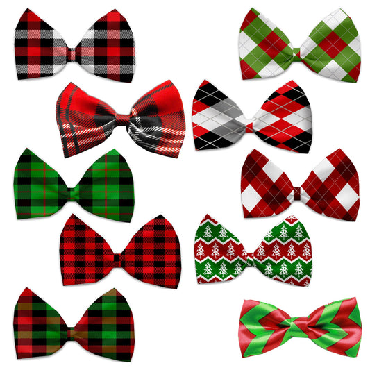 Christmas Pet, Dog and Cat Neck Ties, &quot;Christmas Plaids, Argyles & Chevrons *Available in 10 different pattern options!*