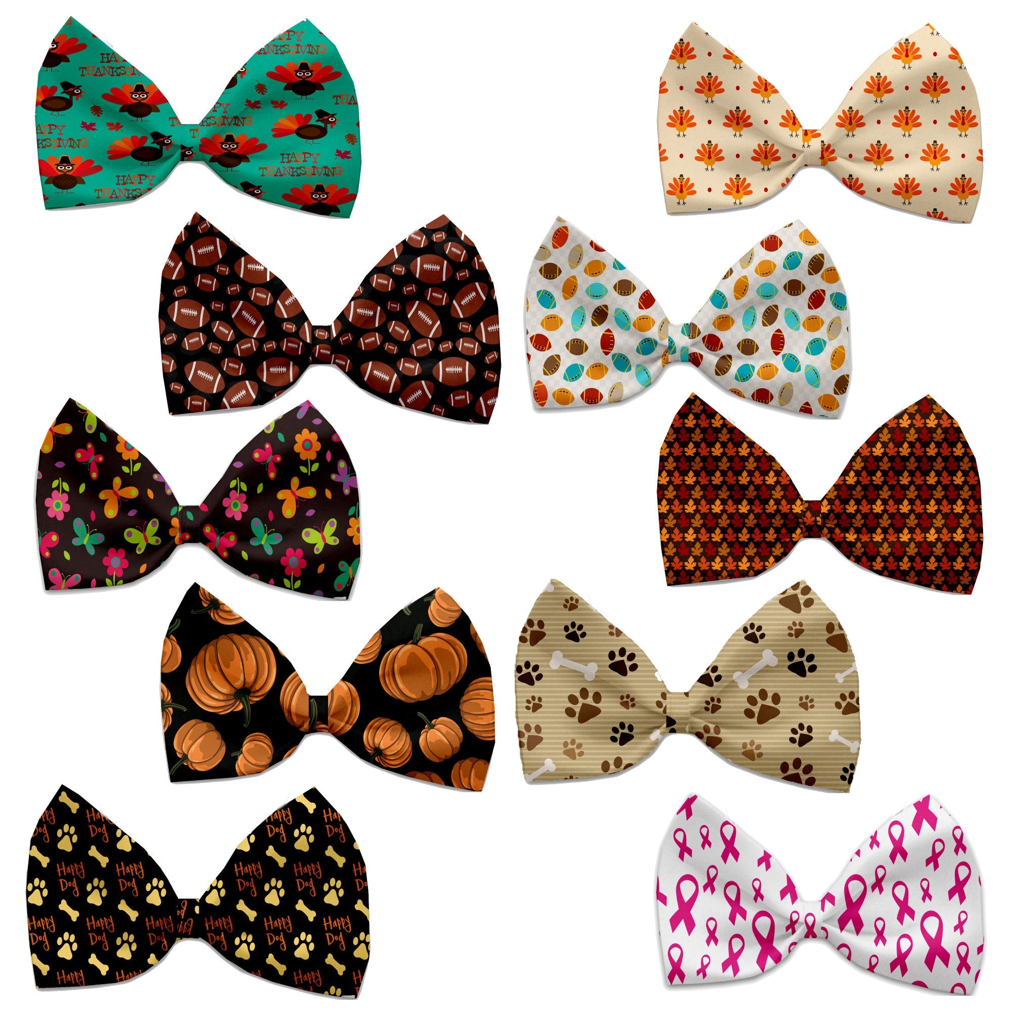 Pet, Dog and Cat Neck Ties, &quot;Fall Frenzy Group&quot; *Available in 10 different pattern options!*