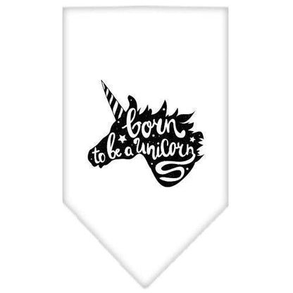 Pet and Dog Bandana Screen Printed, "Born To Be A Unicorn"