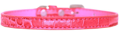 Dog, Puppy & Pet Designer Croc Collar, "Plain 3/8" Wide"