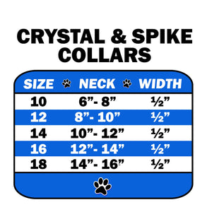 Dog, Puppy and Pet Collar, "Animal Print Crystal & Spike"