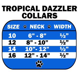 Dog, Puppy and Pet Collar, "Animal Print Tropical Dazzler"