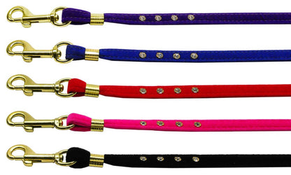 Dog, Puppy & Pet Leash, "Velvet 3/8" Inch Wide"