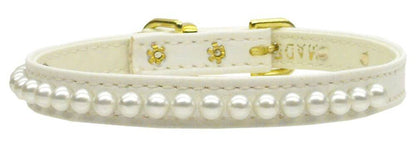 Dog, Puppy & Pet Collar, "3/8" Wide Pearl"