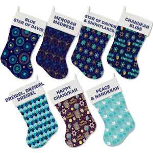 Velvet Stocking, "Hanukkah Group" **Choose from 7 different patterns!**