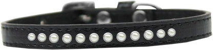 Dog, Puppy & Pet Fashion Collar, "One Row Pearl Rimsets"