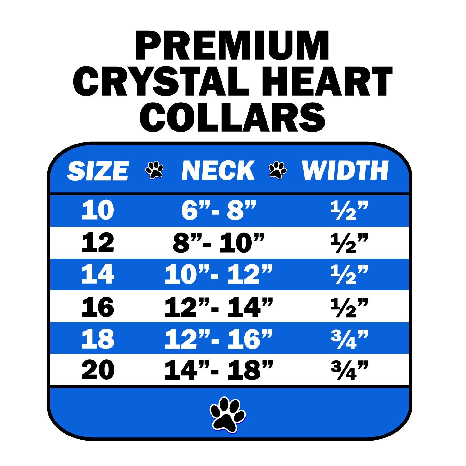 Dog, Puppy & Pet Premium Collar, "Clear Crystal Heart"