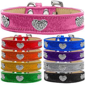 Dog, Puppy & Pet Ice Cream Collar, &quot;Clear Crystal Heart&quot;