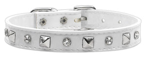 Dog, Puppy and Pet Collar, "Patent Crystal & Pyramid"