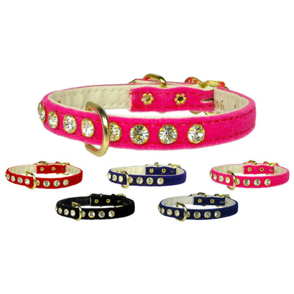 Dog, Puppy & Pet Collar, "#16 Crystal Velvet"