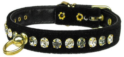 Dog, Puppy and Pet Collar, "Velvet Deluxe"