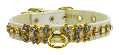 Dog, Puppy & Pet Collar, "Sunburst Crystal Flower"