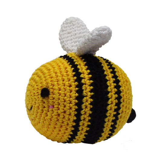 Knit Knacks Organic Cotton Pet, Dog & Cat Toy, &quot;Bizzy The Bee&quot;