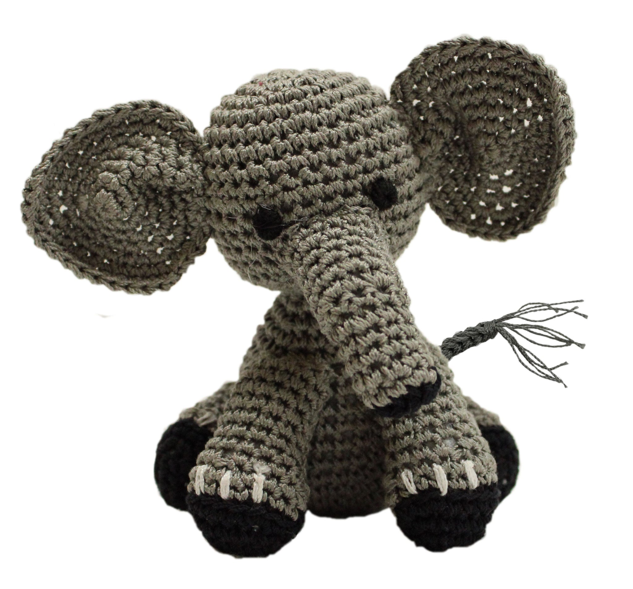 Knit Knacks Organic Cotton Pet, Dog Toys, "Animals" (Choose from: Sloth, Zebra, Giraffe, Hyena, Elephant, Lion, or Sea Turtle)