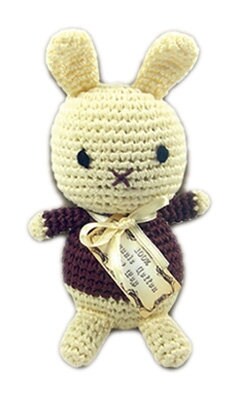 Knit Knacks Organic Cotton Pet & Dog Toys, "Easter Group" (Choose from: Choco Bunny, Foo Foo Bunny, Baby Duck, 2 Different Lambs, or Goat)