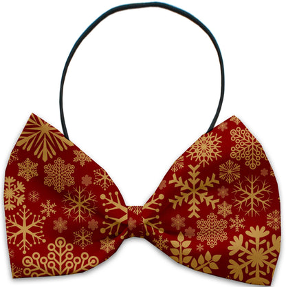 Christmas Pet, Dog and Cat Bow Ties, "Sweet Snowflakes Group" (Choose from 10 different patterns!)