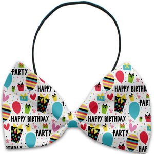 Pet, Dog and Cat Bow Ties, "Happy Birthday Group" *Available in 8 different pattern options!*