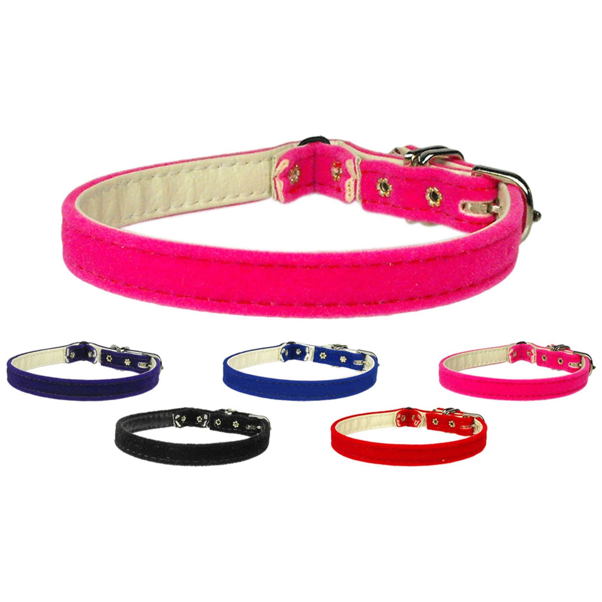 Breakaway Cat Collar With Band Plain, &quot;Velvet&quot;