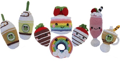 Knit Knacks Organic Cotton Pet & Dog Toys, "Sweet Tooth Group" (Choose from 10 different options!)