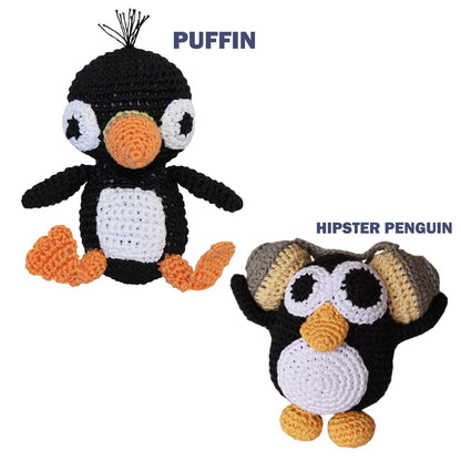 Knit Knacks Organic Cotton Pet & Dog, Puffin or Hipster Penguin