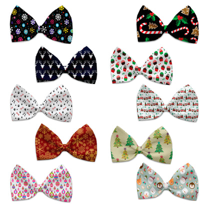 Christmas Pet, Dog and Cat Bow Ties, &quot;Sweet Snowflakes Group&quot; (Choose from 10 different patterns!)