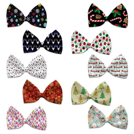 Christmas Pet, Dog and Cat Bow Ties, &quot;Sweet Snowflakes Group&quot; (Choose from 10 different patterns!)