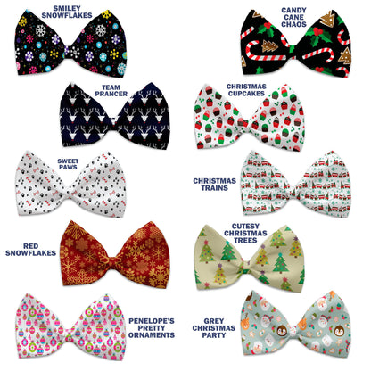 Christmas Pet, Dog and Cat Bow Ties, "Sweet Snowflakes Group" (Choose from 10 different patterns!)