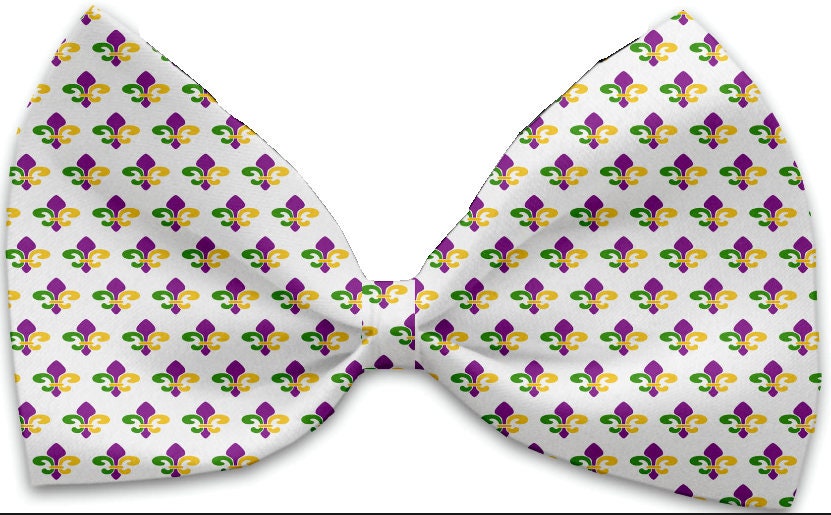 Pet, Dog and Cat Bow Ties, "Mardi Gras Group" *Available in 10 different pattern options!*