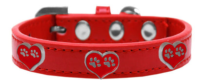 Dog, Puppy & Pet Widget Fashion Collar, "Paw Hearts"