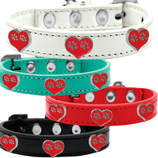 Dog, Puppy & Pet Widget Fashion Collar, "Paw Hearts"