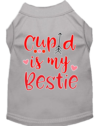 Pet Dog & Cat Shirt Screen Printed, "Cupid Is My Bestie"