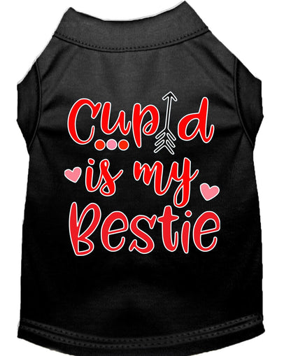 Pet Dog & Cat Shirt Screen Printed, "Cupid Is My Bestie"