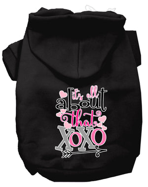 Pet, Dog & Cat Hoodie Screen Printed, "All About That XOXO"
