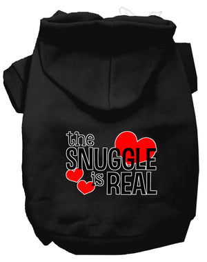 Pet, Dog & Cat Hoodie Screen Printed, "The Snuggle Is Real"