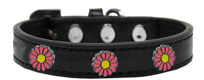 Dog, Puppy and Pet Widget Fashion Collar, "Pink Daisies"