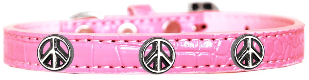 Dog, Puppy & Pet Designer Croc Widget Collar, "Peace Sign"