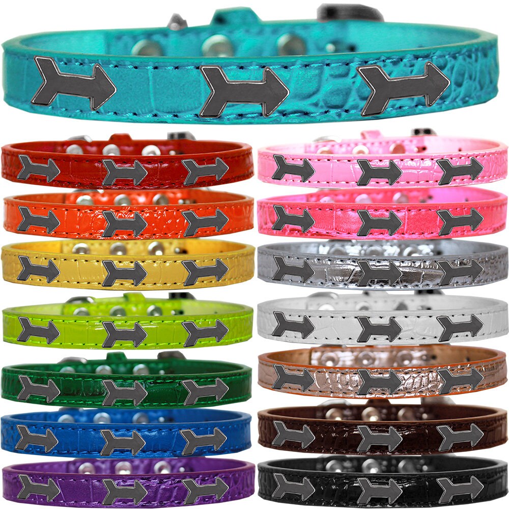 Dog, Puppy & Pet Designer Croc Widget Collar, "Arrows"
