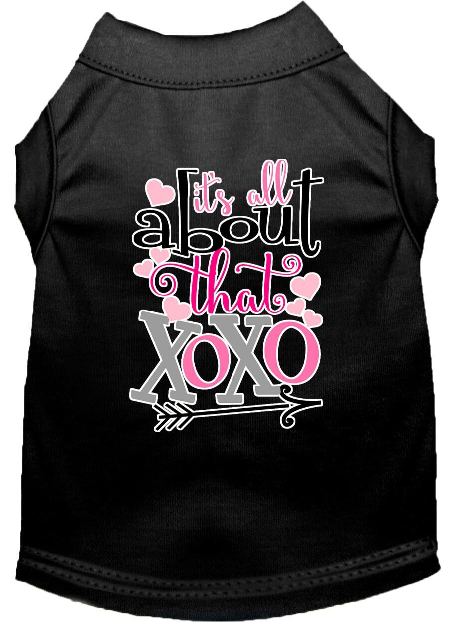 Pet Dog & Cat Shirt Screen Printed, "All About That XOXO"