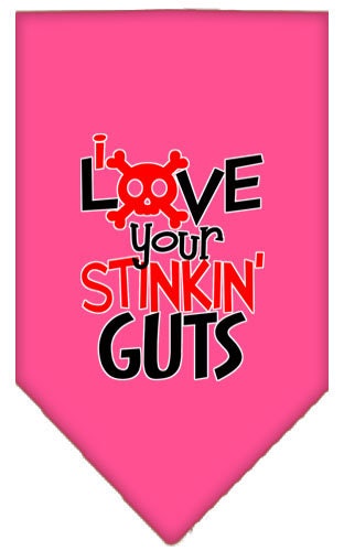 Pet and Dog Bandana Screen Printed, "Love Your Stinkin Guts"